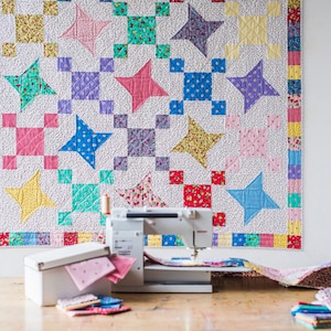 Friendship Stars Digital Quilt Pattern by Christa Watson of ChristaQuilts