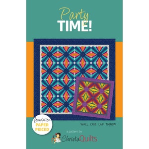 Party Time Digital Quilt Pattern by Christa Watson of ChristaQuilts (Foundation Paper Pieced)