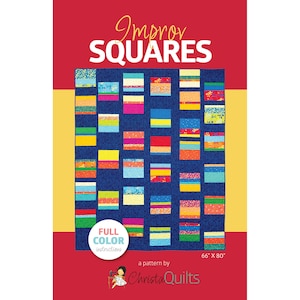 Improv Squares Digital Quilt Pattern by Christa Watson of ChristaQuilts
