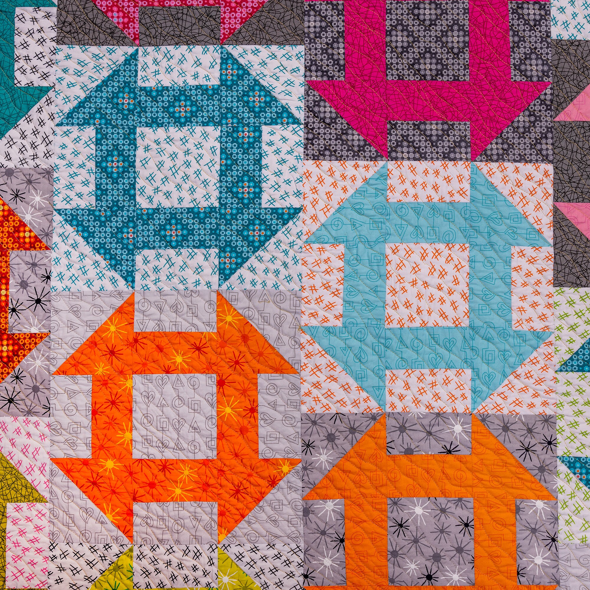 Churn Dash Slide Digital Quilt Pattern by Christa Watson of ...