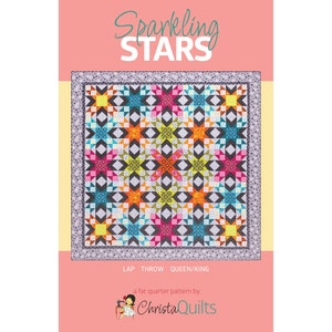 Sparkling Stars Digital Quilt Pattern by Christa Watson of ChristaQuilts