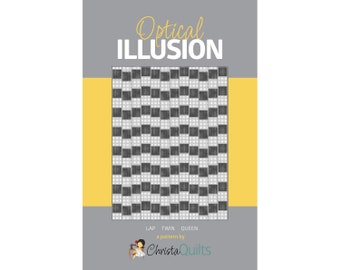 Optical Illusion Digital Quilt Pattern by Christa Watson of ChristaQuilts