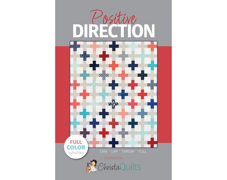 Positive Direction Digital Quilt Pattern by Christa Watson of ChristaQuilts image 1