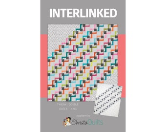 Interlinked Digital Quilt Pattern by Christa Watson of ChristaQuilts