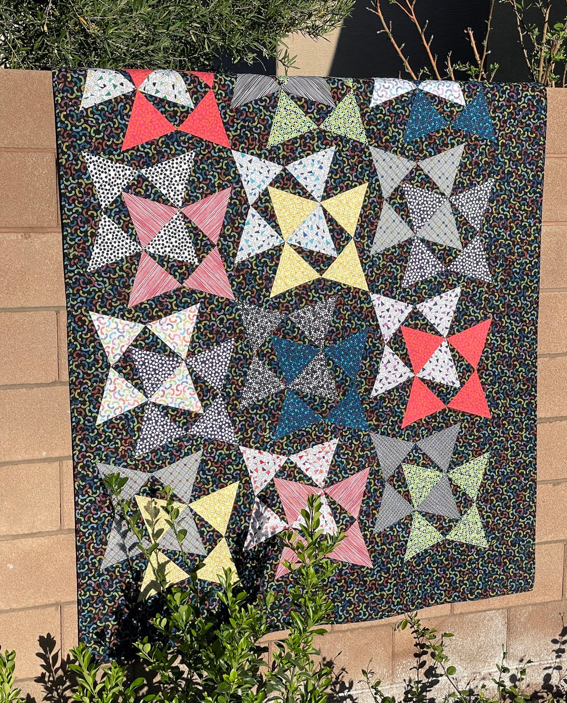 Blooming Wallflowers Digital Quilt Pattern by Christa Watson Etsy