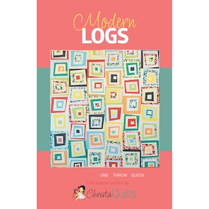 Modern Logs Digital Quilt Pattern by Christa Watson of ChristaQuilts image 1