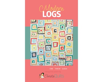Modern Logs Digital Quilt Pattern by Christa Watson of ChristaQuilts