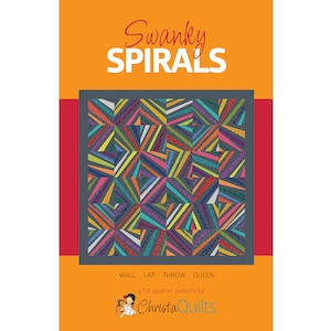 Swanky Spirals Digital Quilt Pattern by Christa Watson of ChristaQuilts image 1