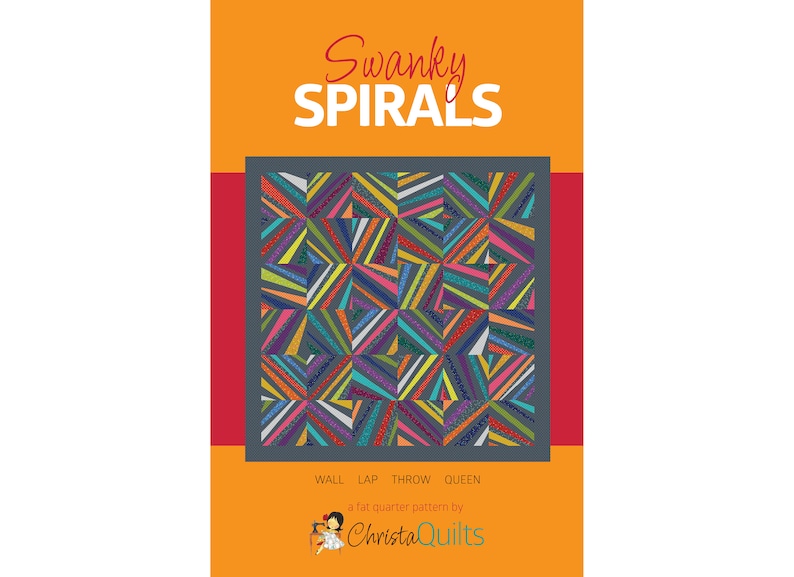 Swanky Spirals Digital Quilt Pattern by Christa Watson of ChristaQuilts image 1