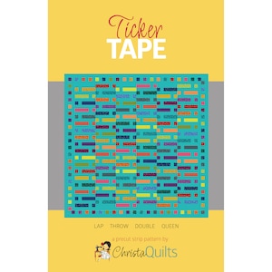 Ticker Tape Digital Quilt Pattern PDF by Christa Watson of ChristaQuilts image 1