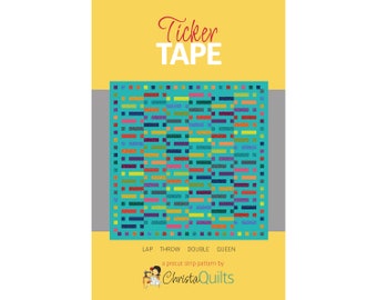 Ticker Tape Digital Quilt Pattern PDF by Christa Watson of ChristaQuilts