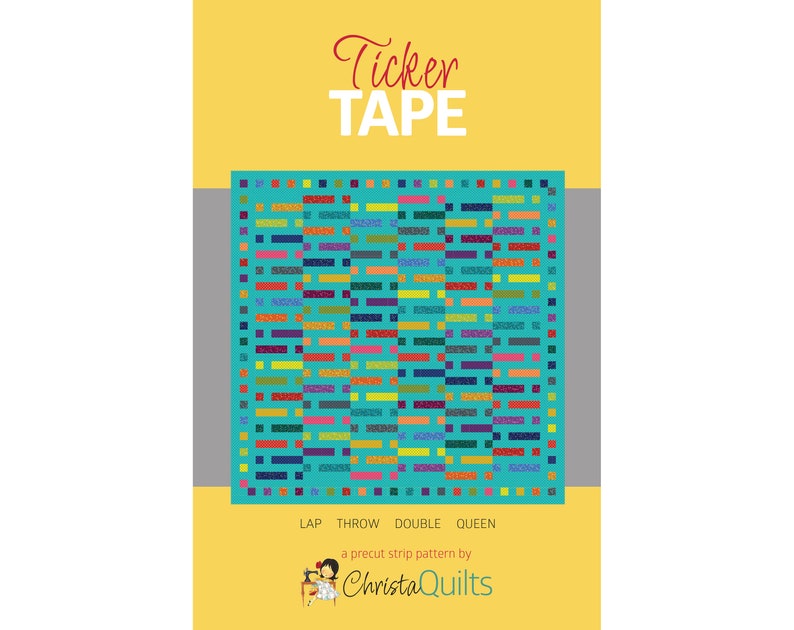 Ticker Tape Digital Quilt Pattern PDF by Christa Watson of ChristaQuilts image 1