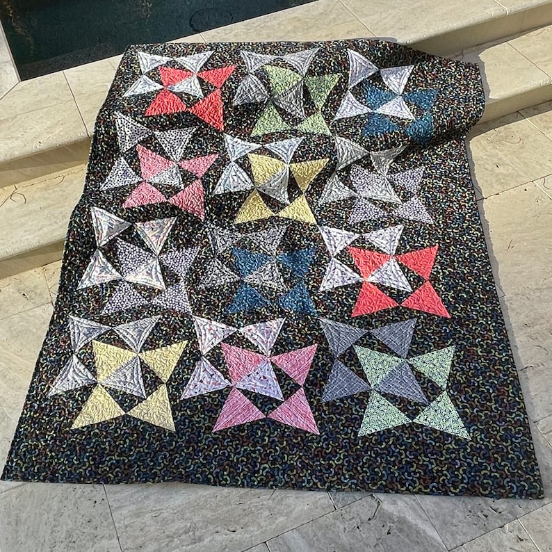 Blooming Wallflowers Digital Quilt Pattern by Christa Watson Etsy