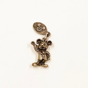 Vintage Silver Mickey Mouse Charm | Vintage Disney World Charm | Walt Disney Productions