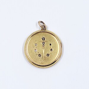 Antique Gold Filled Locket: Engraved Torch & Wreath, CES Monogram
