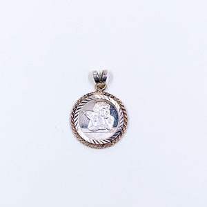 Fine Silver Cherub Angel Pendant: Raphael Medallion Charm