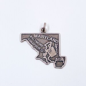 Vintage Sterling Silver Maryland State Charm