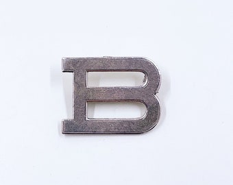 Antique Silver Letter B Brooch | Silver Monogram Letter B Brooch