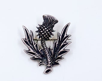 Vintage Sterling Silver Thistle Brooch | Edinburgh Scottish Thistle Pin