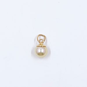 2,50PCS Fresh Water Pearl Charms, Baroque Pearl Charms, Pearl Charm  Necklace Pendant, Real 14K Gold & Rhodium Plated P0968 