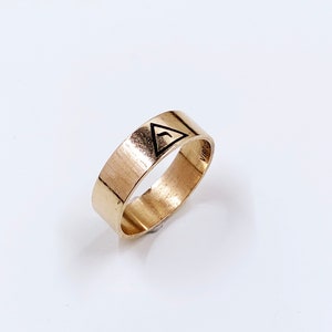 Vintage 10K Masonic 14th Degree Scottish Rite Band Ring