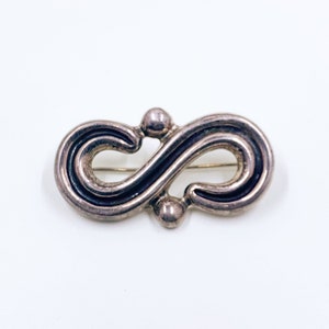 Vintage Mexican Silver Modernist Brooch