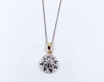 Antique Georgian Solitaire Diamond Pendant | Conversion | Antique Rose Cut Diamond Pendant