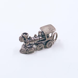 Vintage Wells Sterling Locomotive Charm, Sterling Train Charm