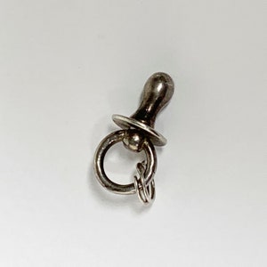 Vintage Silver Pacifier Charm | Baby Binky Charm