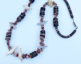 Animal Fetish Heishi Bead Necklace