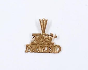 14K Gold Friend Charm, Michael Anthony 1985 Pendant