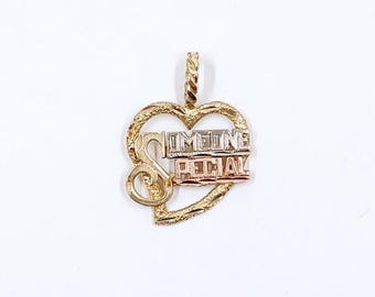 Vintage 14K Gold "Someone Special" Heart Charm, 1984 Michael Anthony