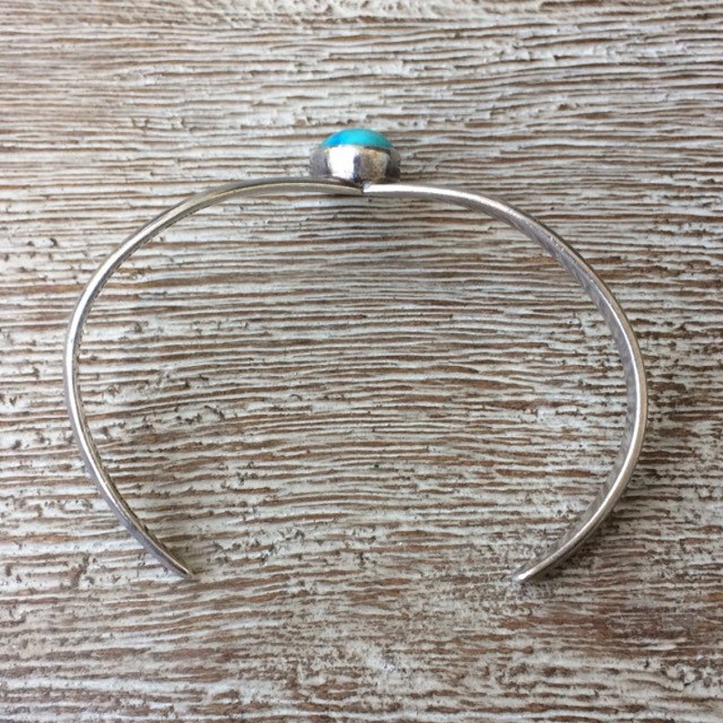 Handmade Bracelet by Michael Rogers Paiute Native American Vintage Silver Turquoise Cuff