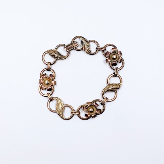 Vintage Van Dell Floral Panel Bracelet |  Van Del… - image 1