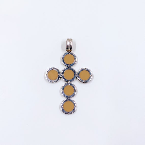 Vintage Sterling Silver Cross Pendant | Designs b… - image 1