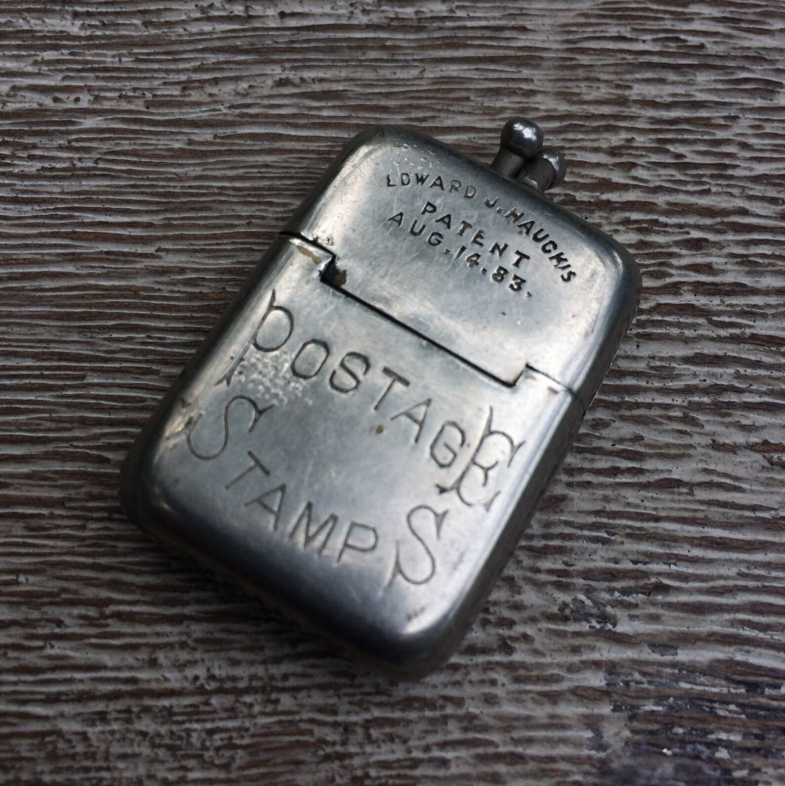 Postage Stamp Holder Antique Pocket Case Edward J. Hauck's Etsy