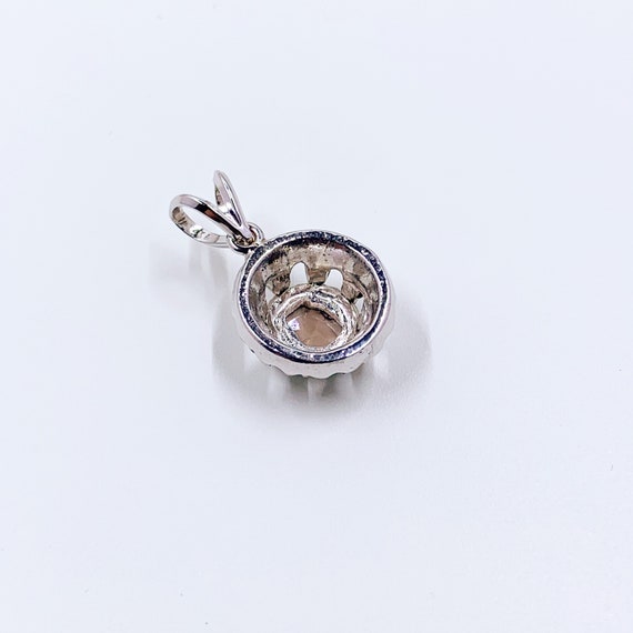 Antique Georgian Rose Cut Diamond Pendant: Silver… - image 6