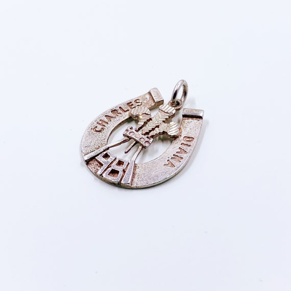 Vintage Silver Charles and Diana Pendant | CHARLE… - image 3