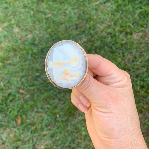 Antique Gold Cameo Brooch | Dove and Thistle | Sh… - image 10