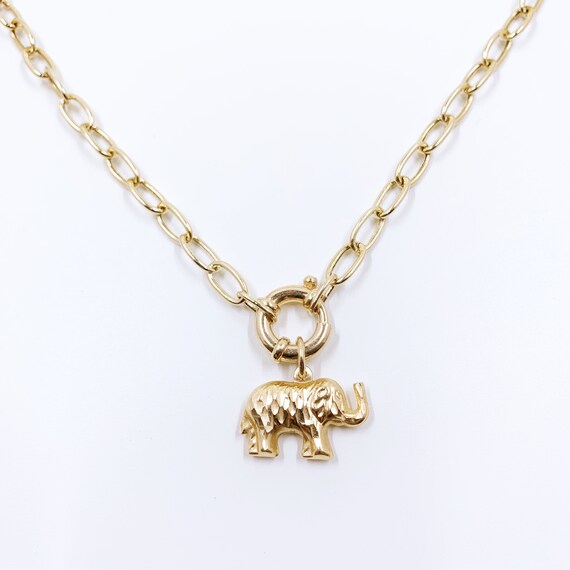 Estate 14K Gold Elephant Charm | 14K Lucky Elepha… - image 8