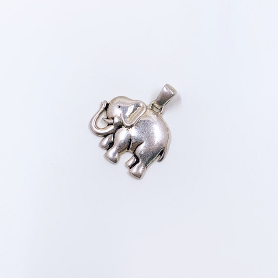 Vintage Silver Elephant Pendant | Lucky Elephant … - image 6