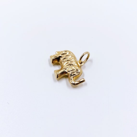 Estate 14K Gold Elephant Charm | 14K Lucky Elepha… - image 3