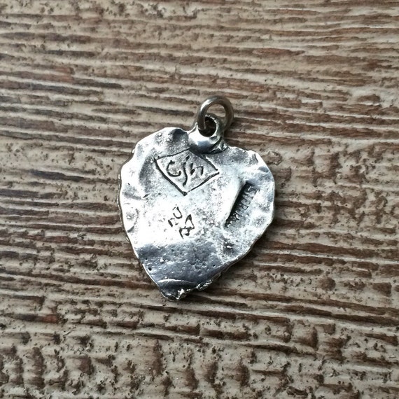 Vintage Heart Charm | Sterling Silver Heart Penda… - image 2