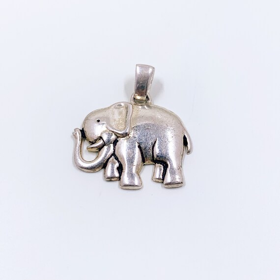 Vintage Silver Elephant Pendant | Lucky Elephant … - image 3