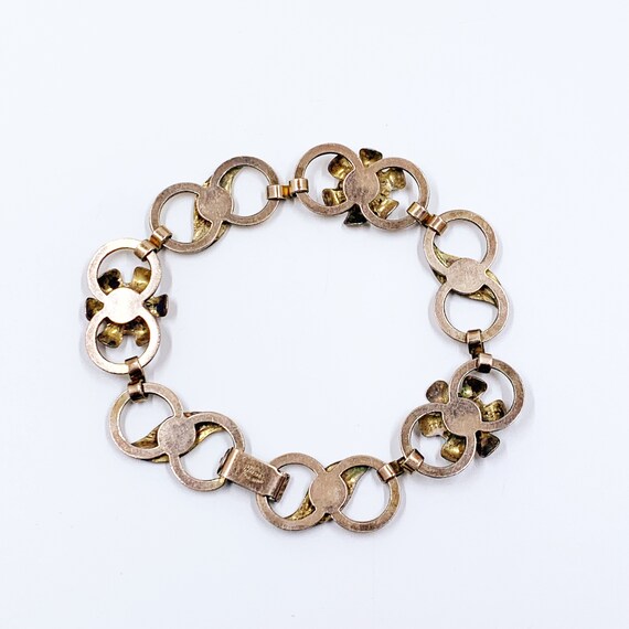 Vintage Van Dell Floral Panel Bracelet |  Van Del… - image 2