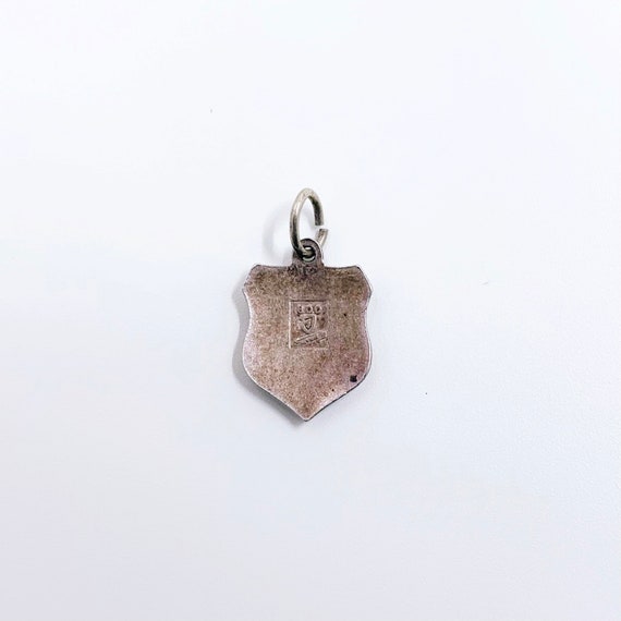 Vintage Silver Triberg Enamel Shield Charm | Vint… - image 2