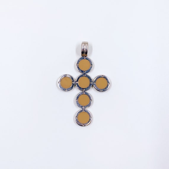Vintage Sterling Silver Cross Pendant | Designs b… - image 6