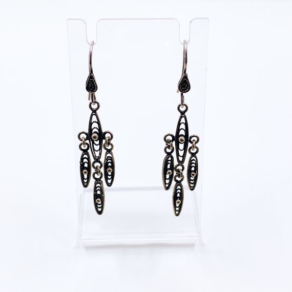 Vintage Filigree Dangle Earrings | Silver Filigre… - image 7