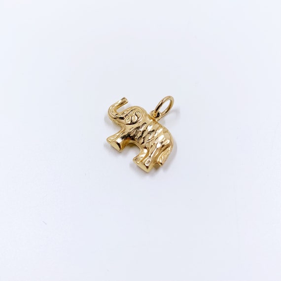 Estate 14K Gold Elephant Charm | 14K Lucky Elepha… - image 7