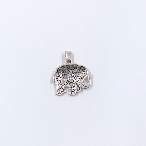 Vintage Silver Elephant Pendant | Lucky Elephant … - image 2